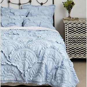 Anthropologie Bedding - Anthropologie Sky Blue Rivulets Queen Bedding Ste Anthropologie Bedding - Anthropologie Sky Blue Rivulets Queen Bedding Ste